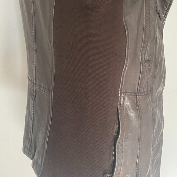 Free People Nicholas K Revised Brock Jacket brown leather jacket/size S - Picture 9 of 15